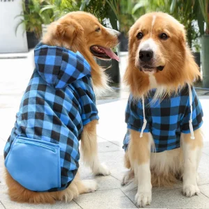 Dog Winter Coat  Pet Jacket Plaid Reversible