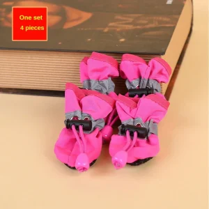 4pcs Water-Resistant Dog Shoes