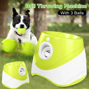 Pet Automatic Dog Ball Thrower w/ 3 Tennis Balls