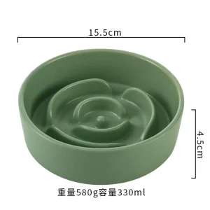 Ceramic Pet Cat Dog Bowl Slow Feeding